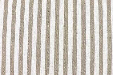 Dekostoff Leinenoptik mit Streifen - Natur/Weiß 