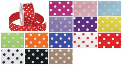 Stoffband Punkte 40 mm - 20 m-Rolle 