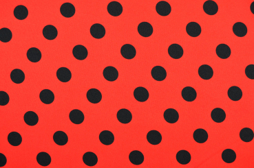 Allroundstoff Punkte - Rot/Schwarz 