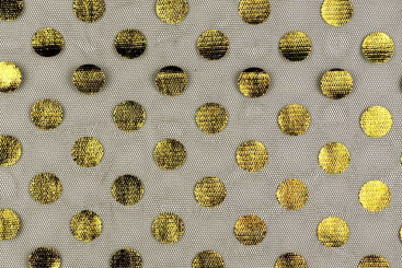 Shiny Dots - Tüll - Schwarz/Gold 