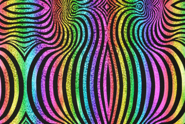 Stretch-Stoff - Hologramm-Effekt - Crazy Zebra 