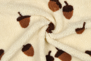 Fleece Sherpa mit Eicheln 