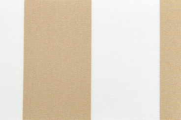 Markisenstoff 140 cm - Italy Sun - Blockstreifen - Beige / Weiss - 1,0 Meter Beige / Weiss