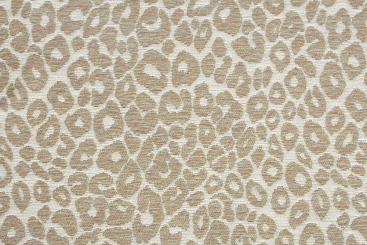 Premium Möbelstoff Chenille in Leo-Muster Sand