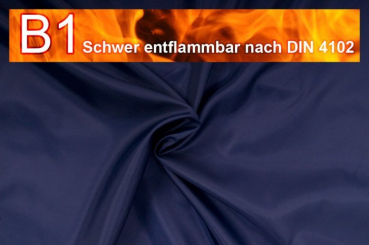 Dekorations Stoff schwer entflammbar - 140 cm - Nachtblau - 2,0 Meter Nachtblau
