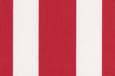 Liegestuhl-Stoff Streifen - gesäumt - 60 cm breit Rot/Weiß