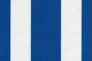 Liegestuhl-Stoff Streifen - gesäumt - 45 cm breit Blau/Weiß