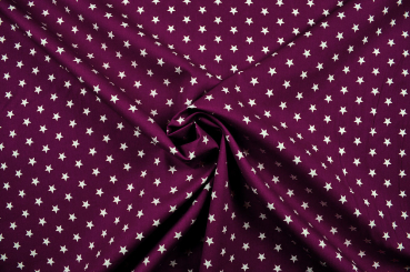 Patchwork-Stoff Classic - Kleine Sterne - Lila/Weiß 