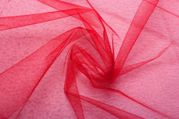 Feintüll Rot