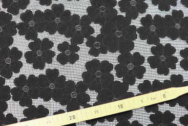 Premium-Mesh Fashion - Dark Flowers 
