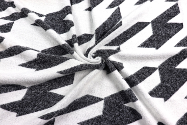 Strickstoff im Mohair Style mit Hahnentritt 