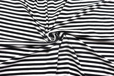 Viskosejersey - Zebra Waves 