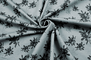 Jersey Stoff mit nostalgischem Design 
