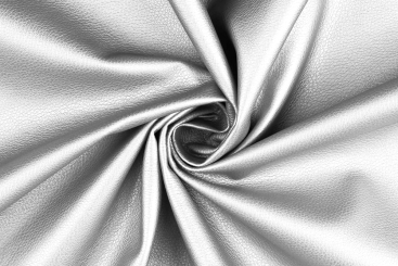 Kunstleder in Metallic - Silber 