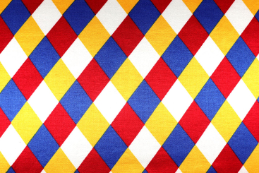Baumwoll-Viskose-Satin - Bunte Rauten 