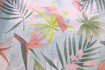 Wachstuchstoff - Colourful Palm Leaves 