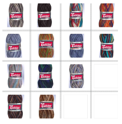 Sockenwolle Twister - 100 g - Bunt 