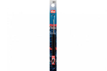 Woll-Häkelnadeln Prym 14 cm - 2,0 mm Silber - Soft-Griff ALU 