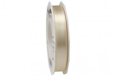 Satinband - 15 mm breit - 25-m-Rolle Champagner