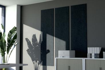 Blue Fiber Akustikpaneel Wand - inkl. Befestigung - 190 x 75 cm Anthra Grey