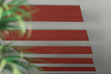 Blue Fiber Akustikpaneel Decke - inkl. Befestigung - 160 x 50 cm Dark Red