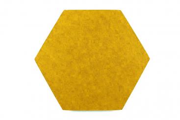 Blue Fiber Akustikpaneel Wand - inkl. Befestigung - Hexagon 25 Golden Yellow