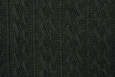 Sweatshirt-Stoff - Zopfmuster Linn Nachtgrau