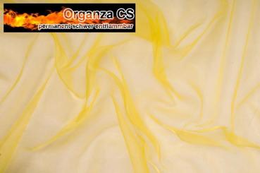 Organza - permanent schwer entflammbar - 300 cm - Gelb - 1,0 Meter Gelb