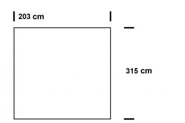 Fertig-Gardine rechte Seite - Allround-Stoff - a: 203 x b: 315 cm - Silber 