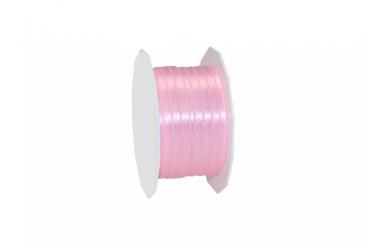 Satinband - 3 mm breit - 50-m-Rolle Rosa