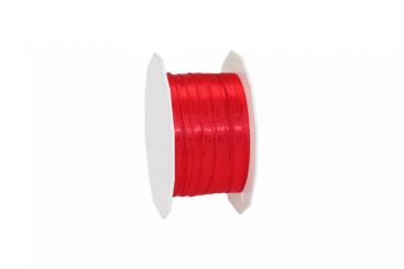 Satinband - 3 mm breit - 50-m-Rolle Rot