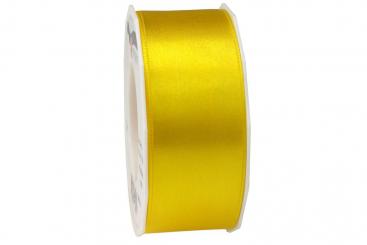 Satinband - 40 mm breit - 25-m-Rolle Sonnengelb