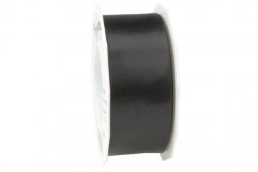 Satinband - 40 mm breit - 25-m-Rolle Schwarz