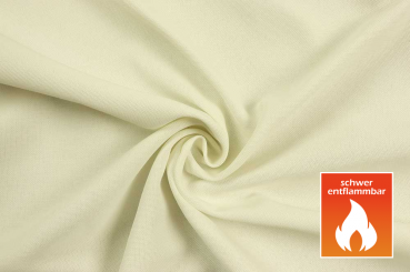 Tischdeckenstoff - permanent schwer entflammbar - 280 cm - Creme 