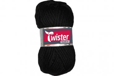 Filzwolle Twister - 50 g - Uni Schwarz