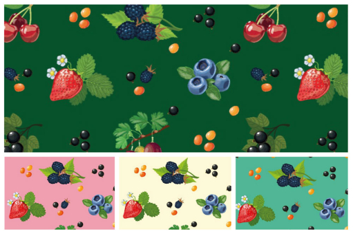 Baumwollstoff - Garten-Beeren 