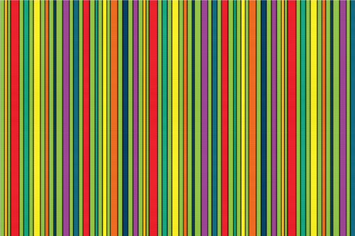 Satin Stoff - Colourful Lines Hellgrün