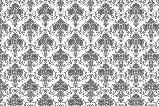 Blackout-Stoff - Barock - Elegance-Ornament Grau/Weiß