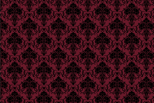 Blackout-Stoff - Barock - Elegance-Ornament Dunkelrot/Schwarz