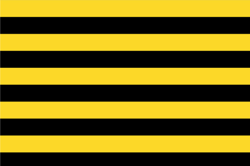 Kuschelfleece - Querstreifen - Schwarz/Gelb 