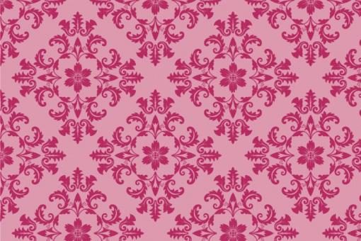 Pannesamt - Barock - Luxury-Ornament Rosa/Pink
