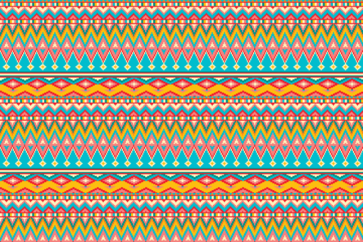 Polar-Fleece Indio - Zacken-Design - Bunt 