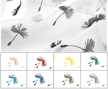 Voile-Stoff - Pusteblume 
