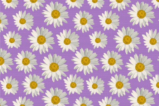 Deko-Stoff - Daisy Flowers Lila