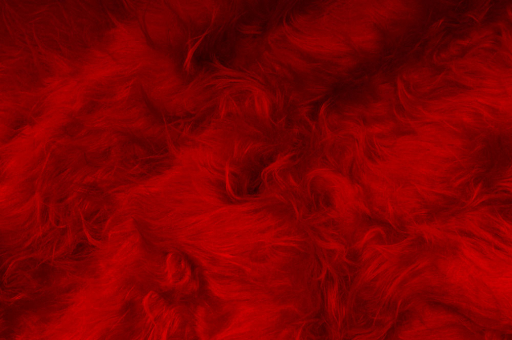 Langhaarfell 40 mm hoch - Uni Rot