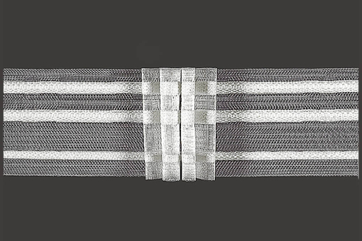 Gardinenband 3er-Falte, 2-fach Stoffzuschlag - 50 mm - transparent 