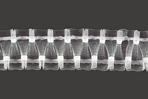 Smokband - 3-fach Stoffzuschlag - transparent - 50 mm 