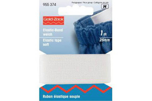 Elastic-Band 25 mm - 1 m - Weiß 
