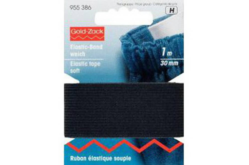 Elastic-Band 30 mm - 1 m - Schwarz 