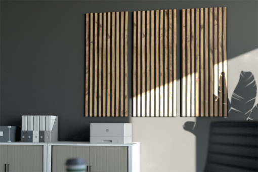 Akustikpaneel Wand - Holz-Paneele - inkl. Befestigung - 120 x 50 cm 